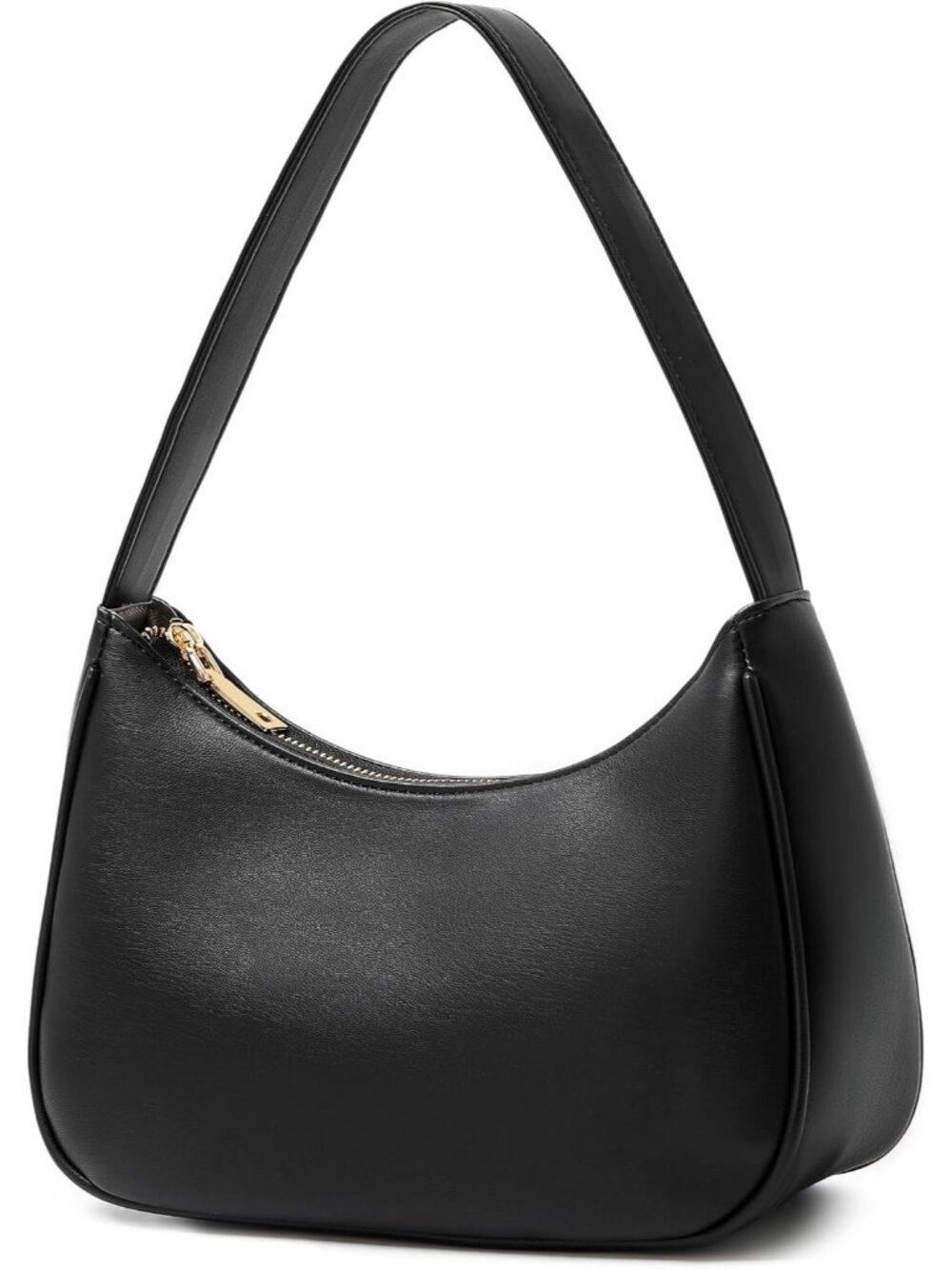 〽️Women's Black Cute Hobo Mini Clutch Purse Zipper Closure Shoulder Tote Handbag - Picture 2 of 6